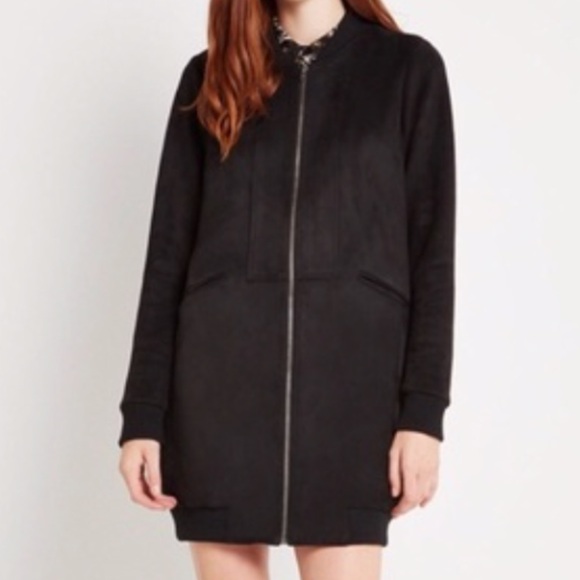 BCBGeneration faux suede long bomber jacket - Picture 2 of 5